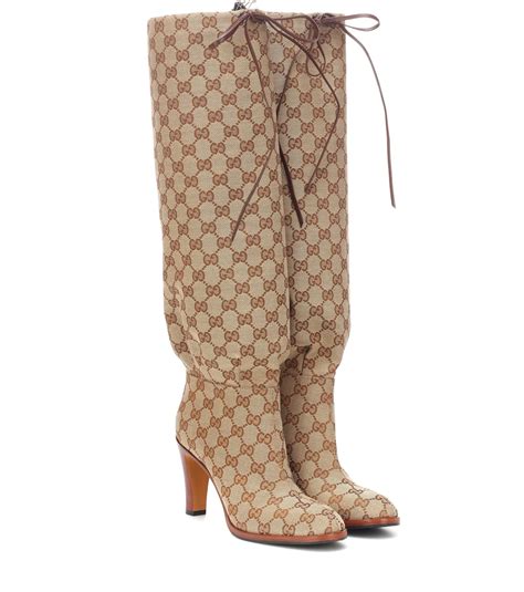 gucci gg knee high boots|Gucci thigh high boots sale.